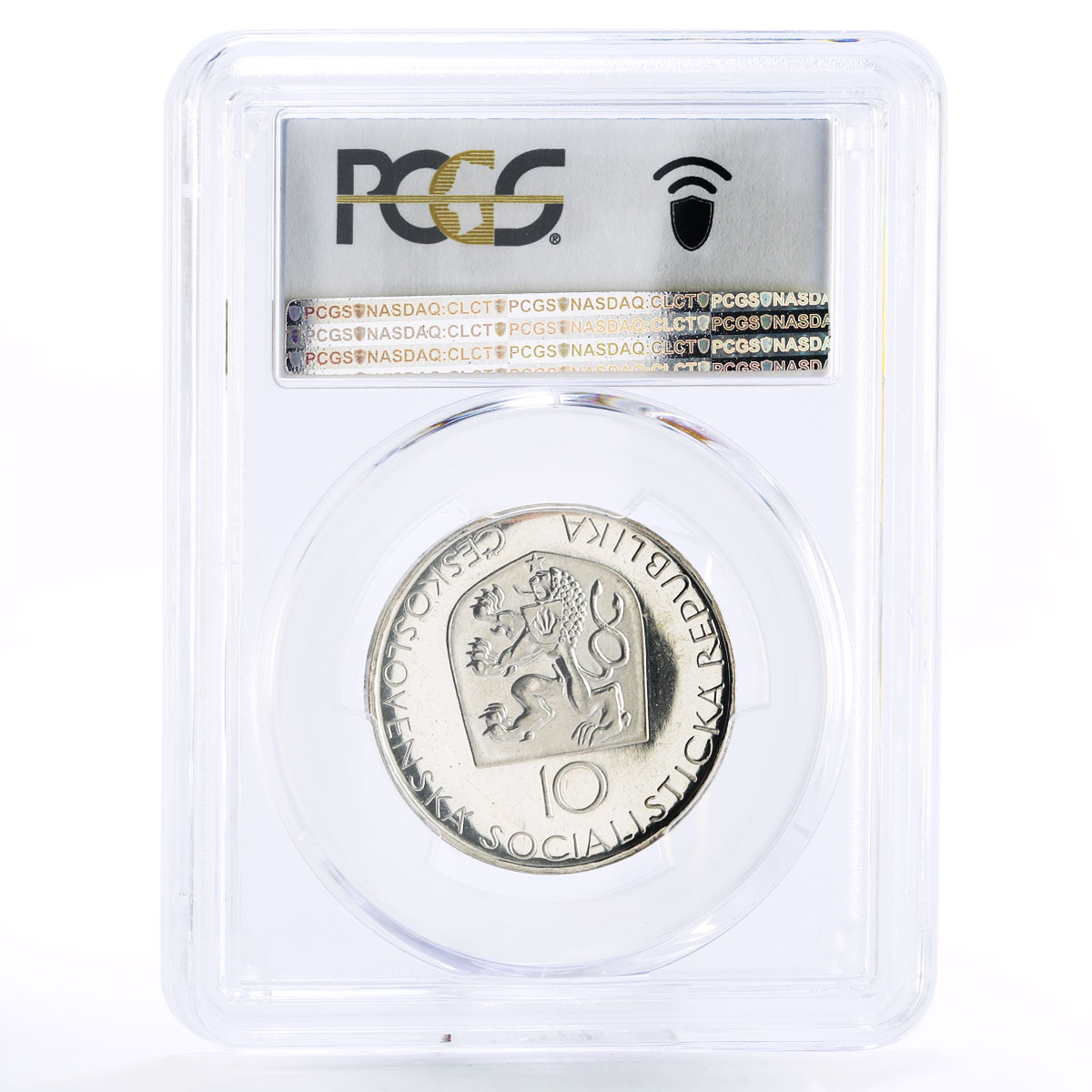 Czechoslovakia 10 korun Prague Theater Godess Chariot PR67 PCGS silver coin 1968