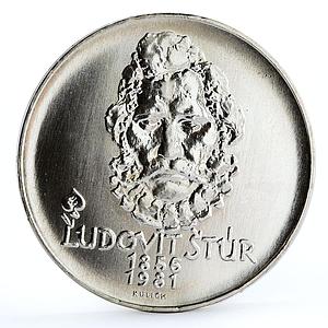 Czechoslovakia 500 korun Birthday of Composer Ludovit Stur silver coin 1981