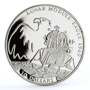 Fiji 10 dollars Lunar Module Eagle Space Cosmos System silver coin 1994