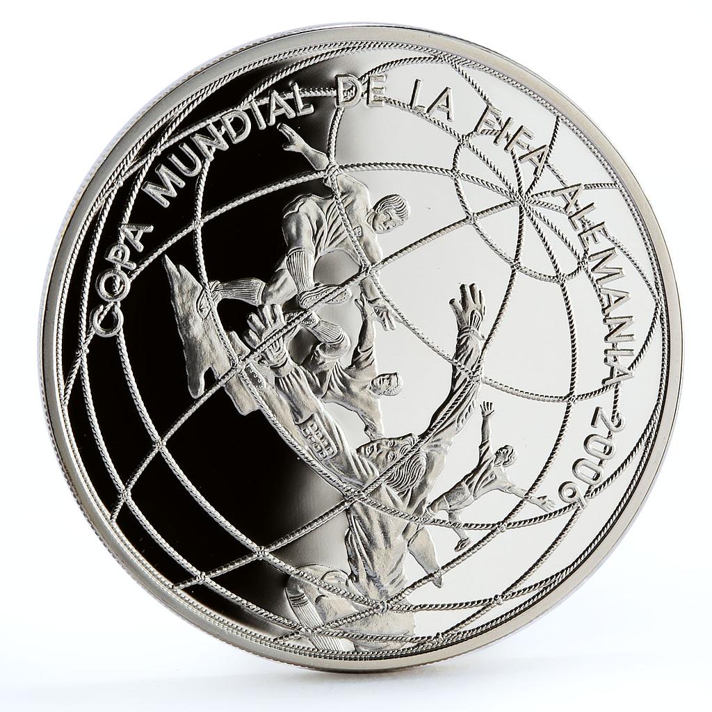 Peru 1 sol Football World Cup in Germany Players Globe proof silver coin 2004