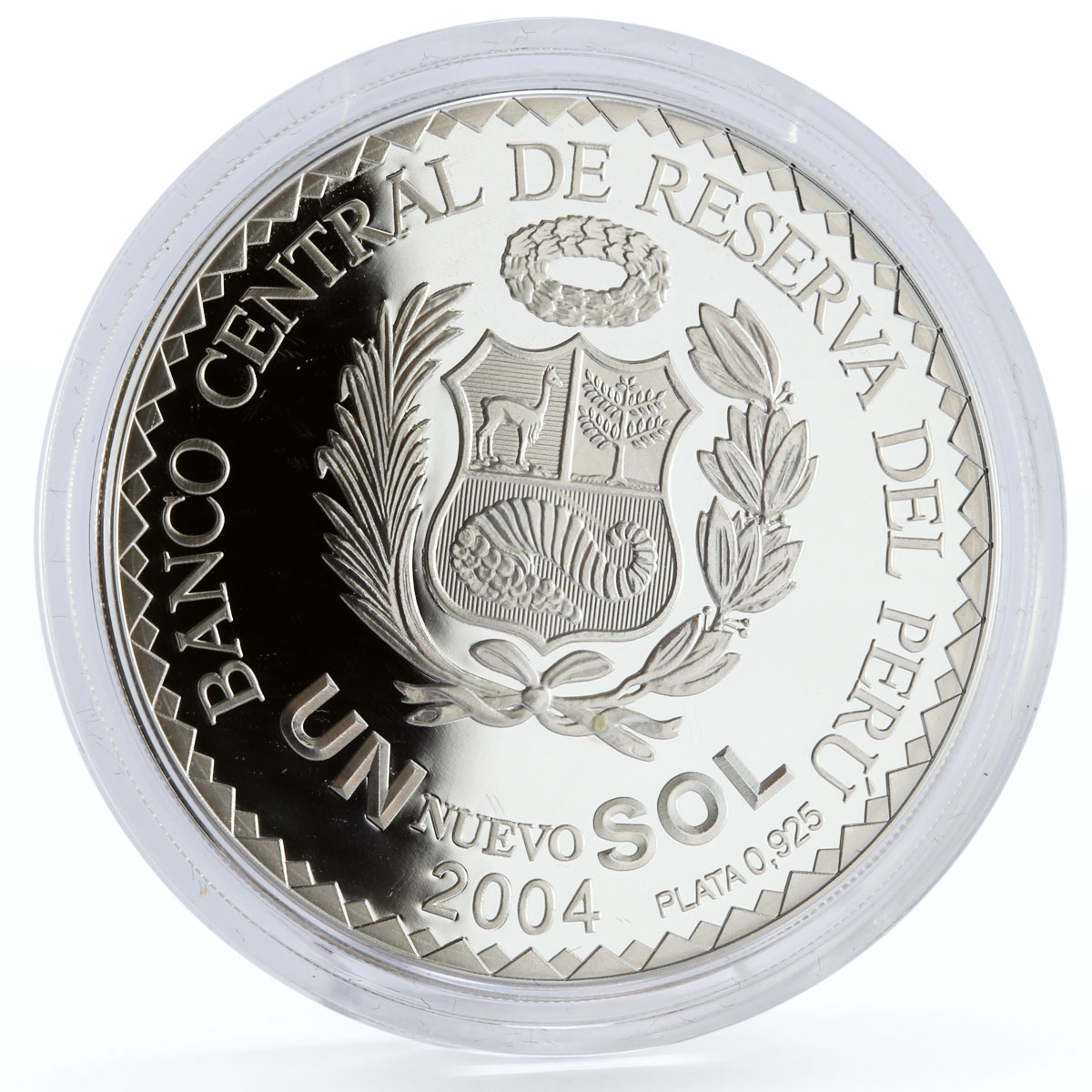 Peru 1 sol Football World Cup in Germany Players Globe proof silver coin 2004