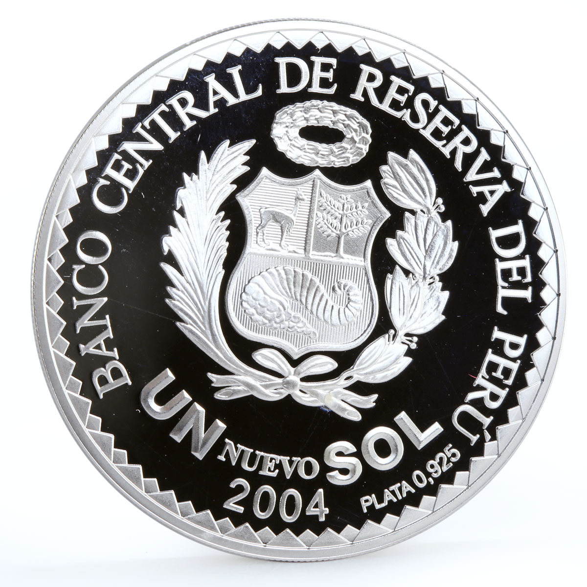 Peru 1 sol Football World Cup in Germany Players Globe proof silver coin 2004