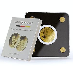 Chad 3000 francs In Memory of German Politician Helmut Schmidt gold coin 2015