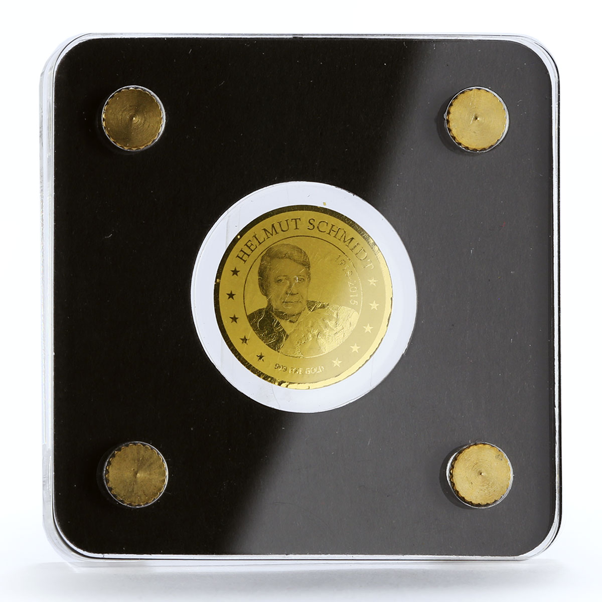 Chad 3000 francs In Memory of German Politician Helmut Schmidt gold coin 2015