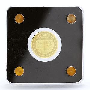 Chad 3000 francs Culture Heritage Brandenburg Gates gold coin 2020