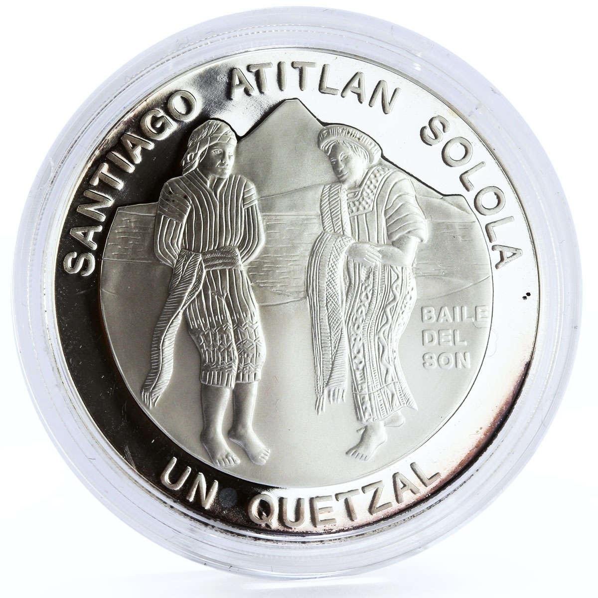 Guatemala 1 quetzal Traditional Dance of the Sun Women proof silver coin 1997