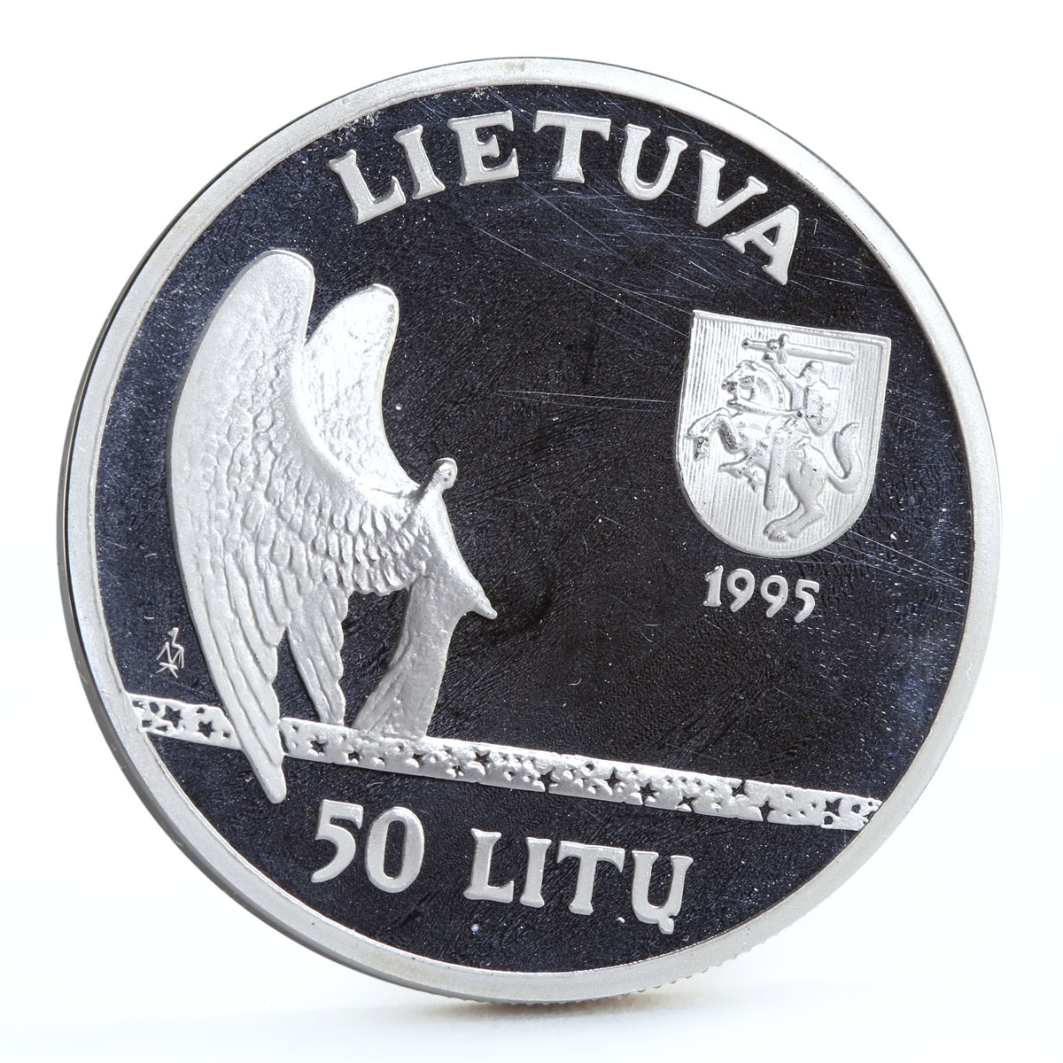 Lithuania 50 litu Painter Mikalojus Konstantinas Art proof silver coin 1995