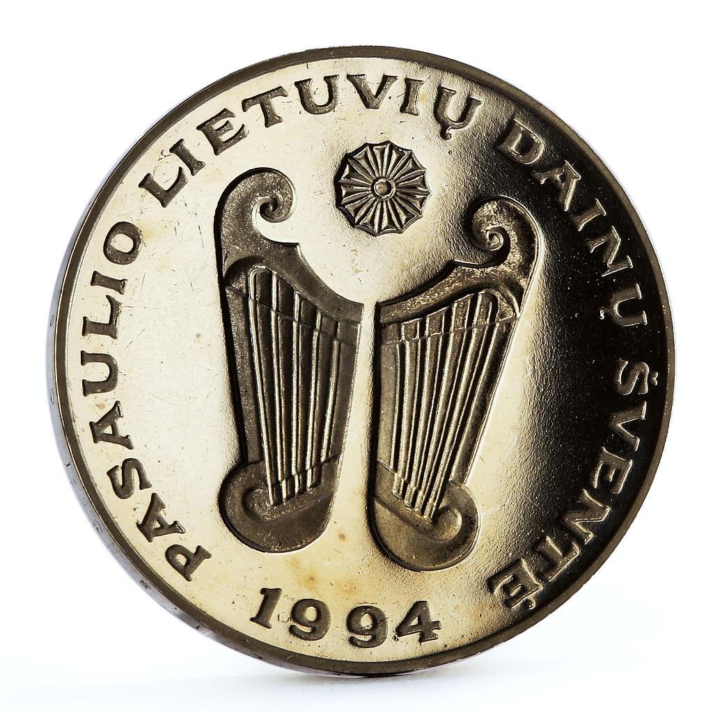 Lithuania 10 litu International Song Festival Kankles Instrument CuNi coin 1994