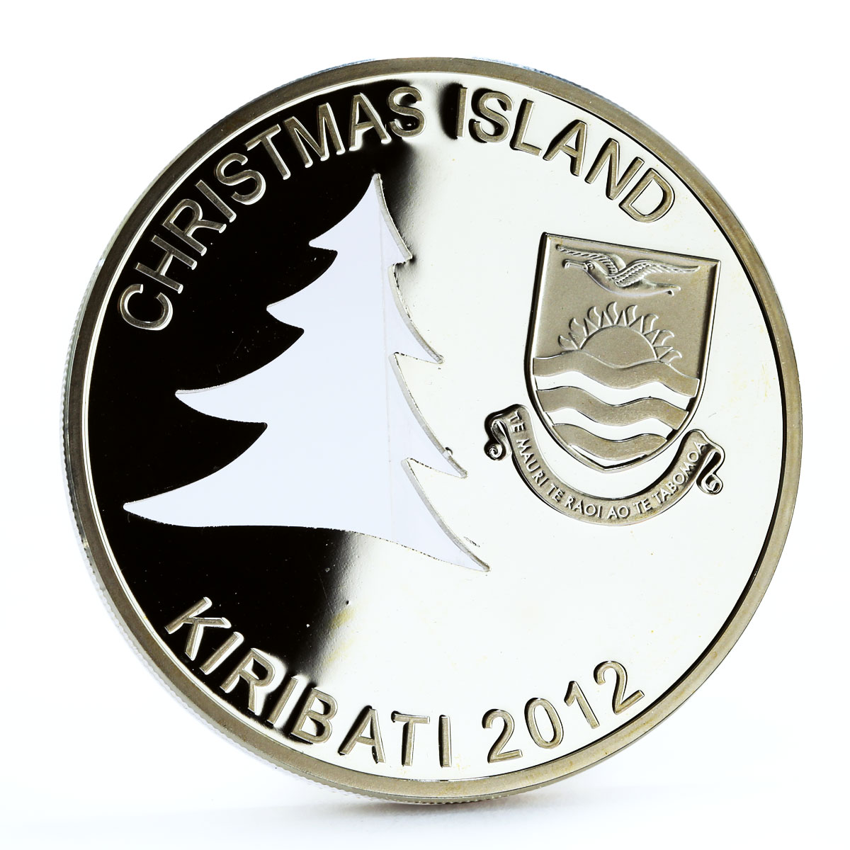 Kiribati 20 dollars Happy Holidays Merry Christmas Tree proof silver coin 2012