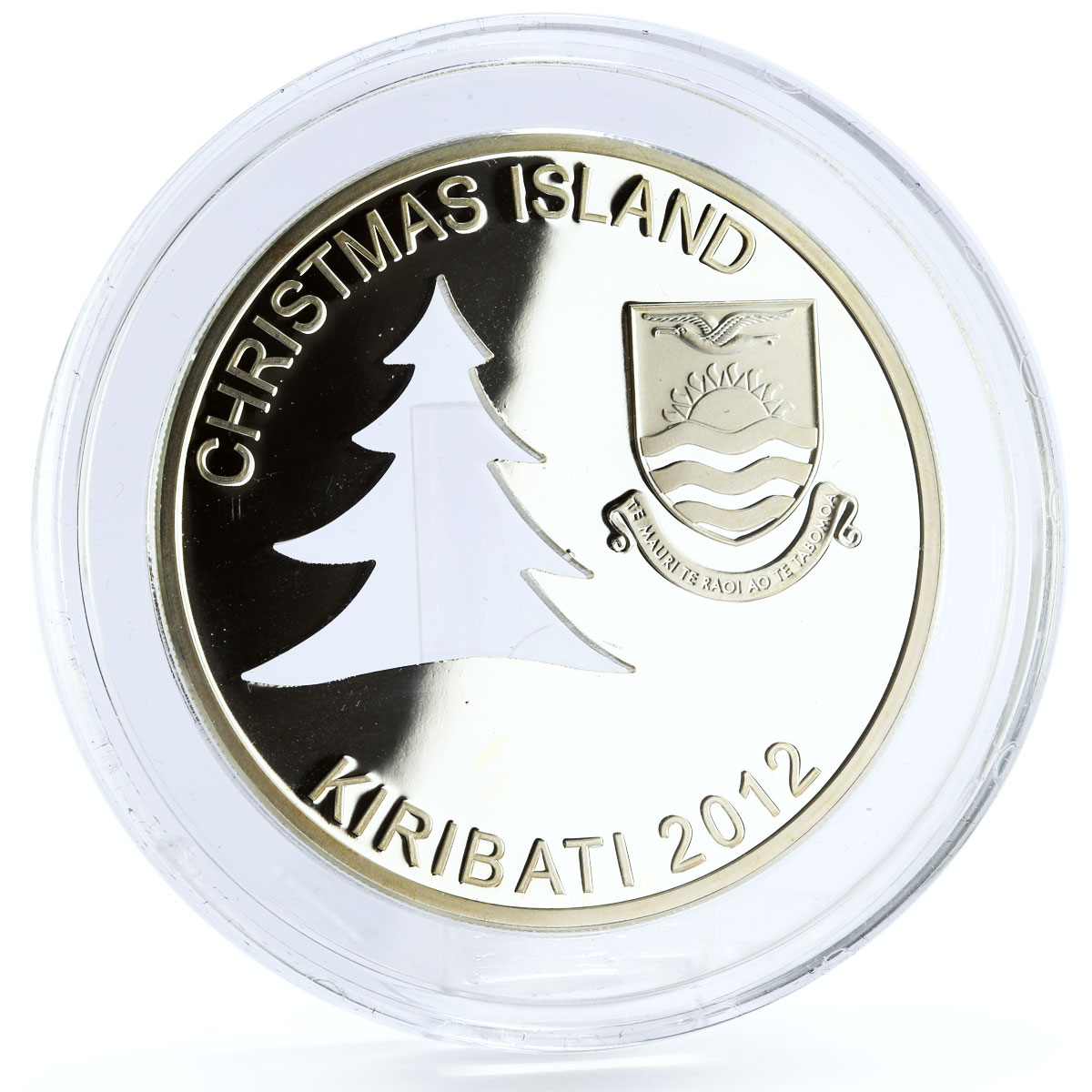 Kiribati 20 dollars Happy Holidays Merry Christmas Tree proof silver coin 2012