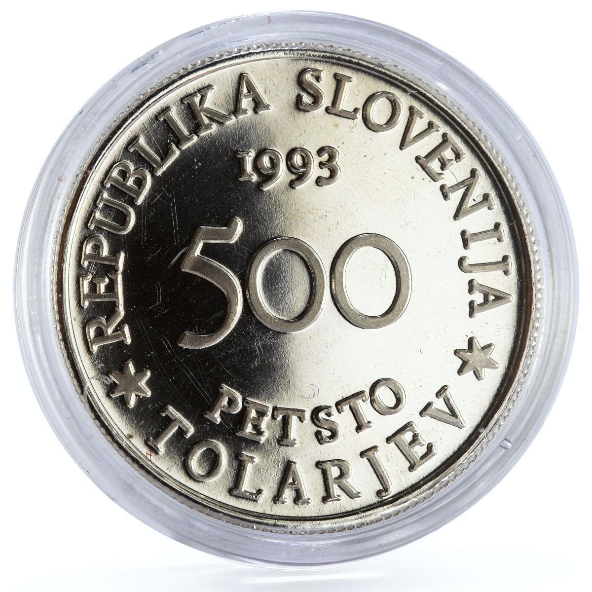 Slovenia 500 tolarjev 400 Years of the Battle for Sisak proof silver coin 1993