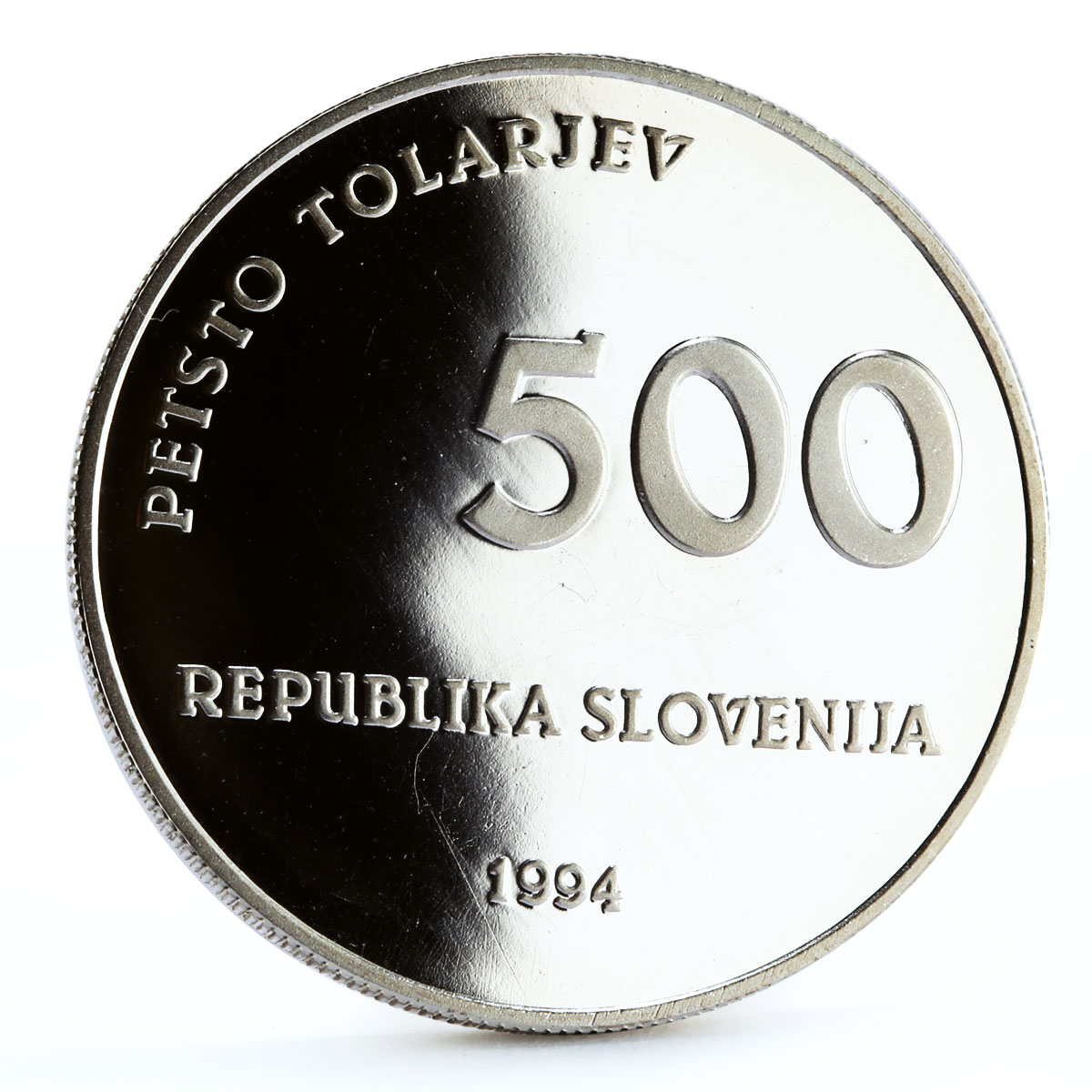 Slovenia 500 tolarjev Bishop Abraham Glagolitic Alphabet proof silver coin 1994