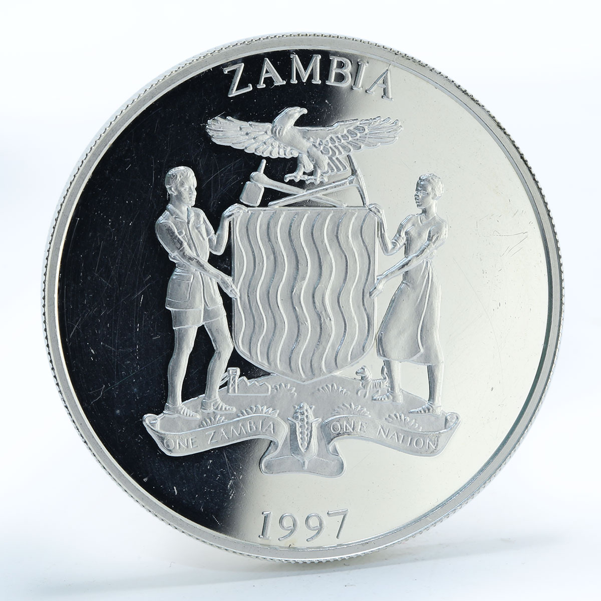 Zambia 10 kwacha For the children of the world proof silver coin 1997