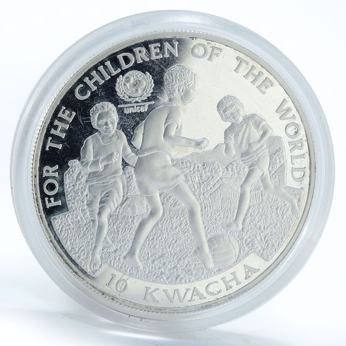 Zambia 10 kwacha For the children of the world proof silver coin 1997