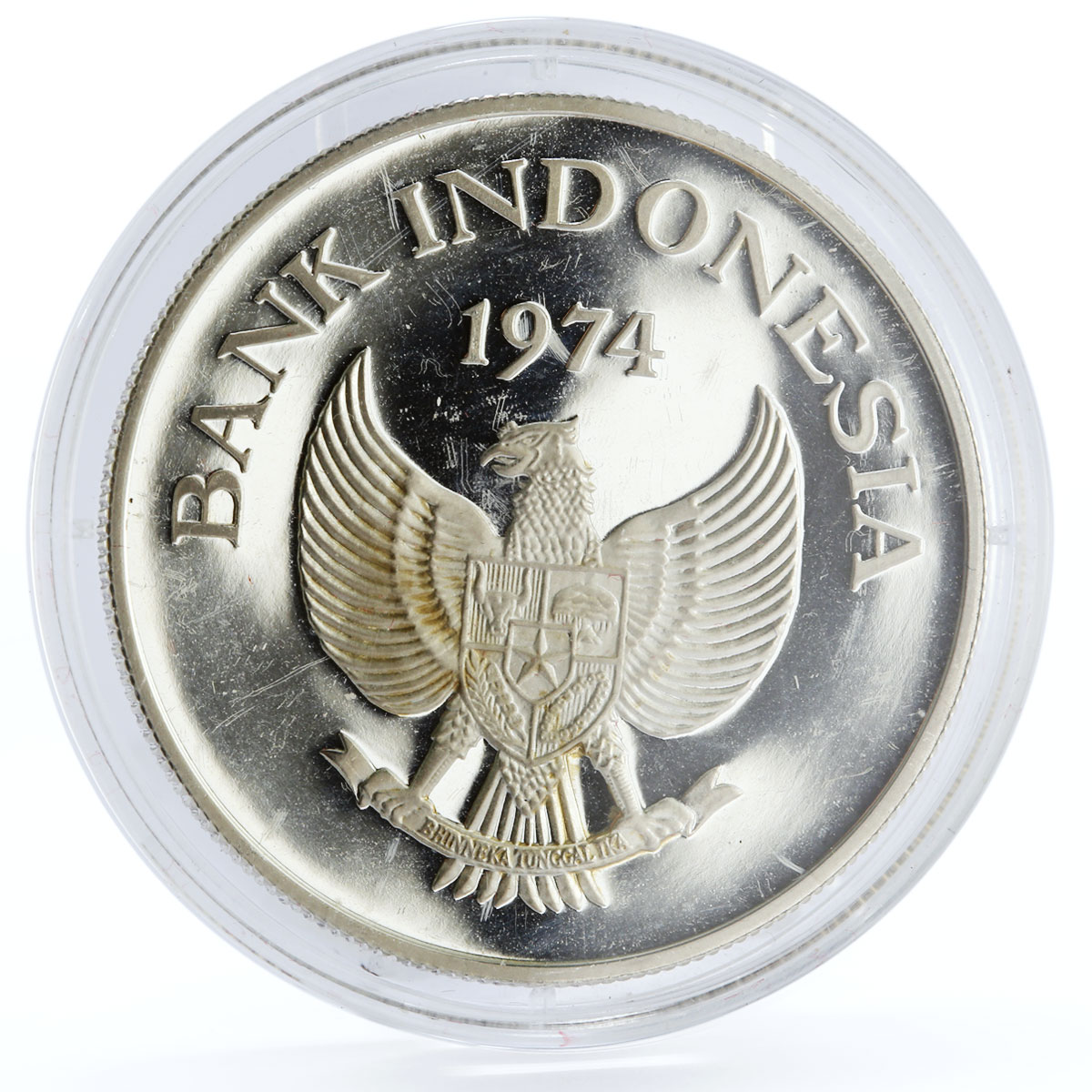 Indonesia 2000 rupiah Javan Tiger proof silver coin 1974