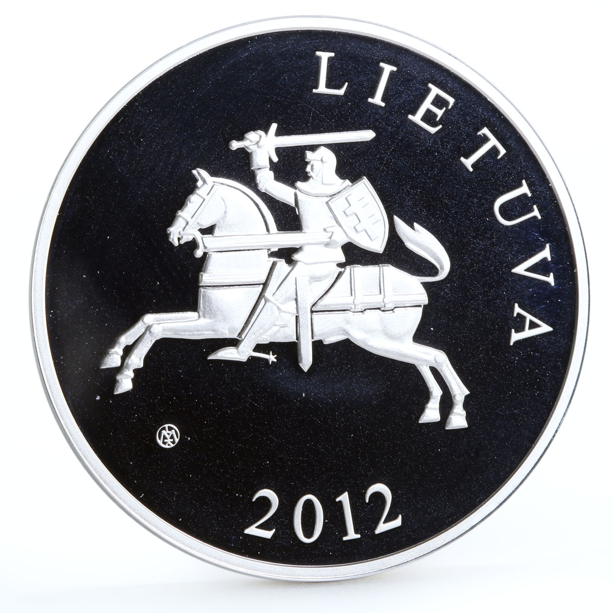 Lithuania 50 litu Endangered Wildlife Sea Turtle Fauna silver coin 2012