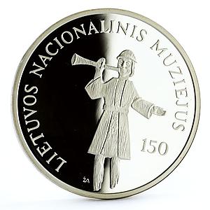 Lithuania 50 litu Lithuanian National Museum Man with Trumpet silver coin 2005