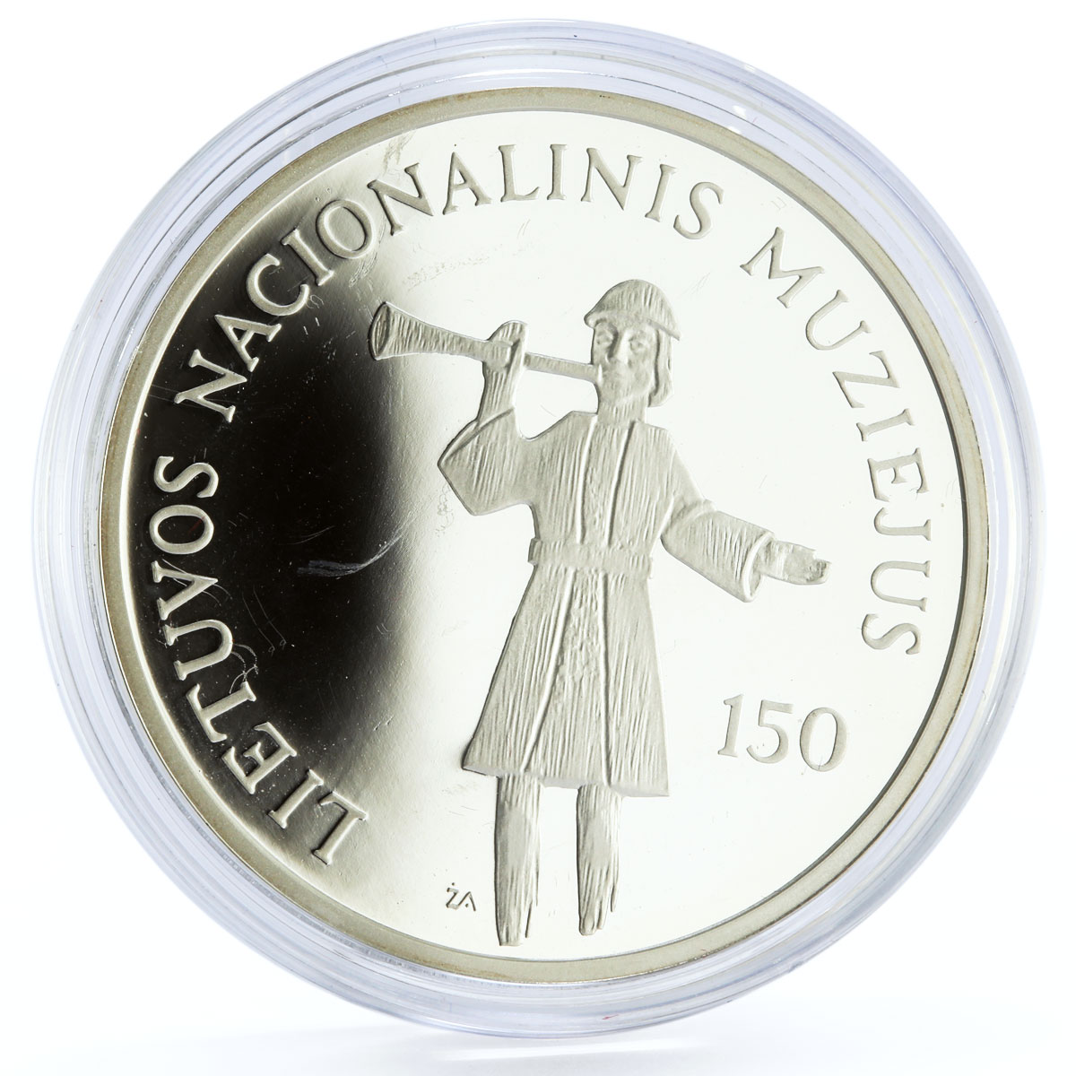 Lithuania 50 litu Lithuanian National Museum Man with a Trumpet silver coin 2005