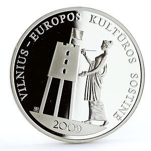 Lithuania 50 litu Vilnus European Capital of Culture silver coin 2009