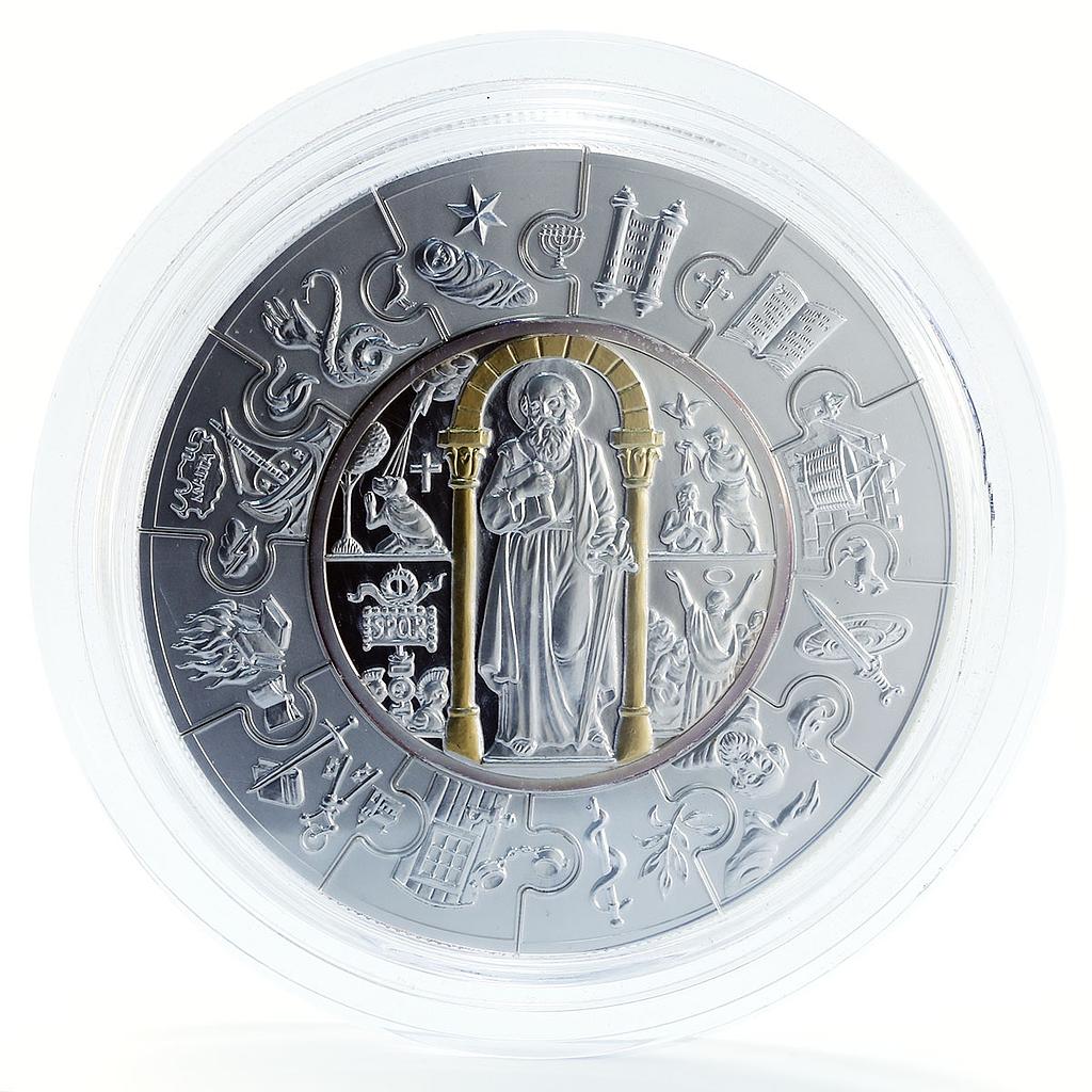 Liberia 100 dollars Apostle Paul religion gilding silver 1kg coin