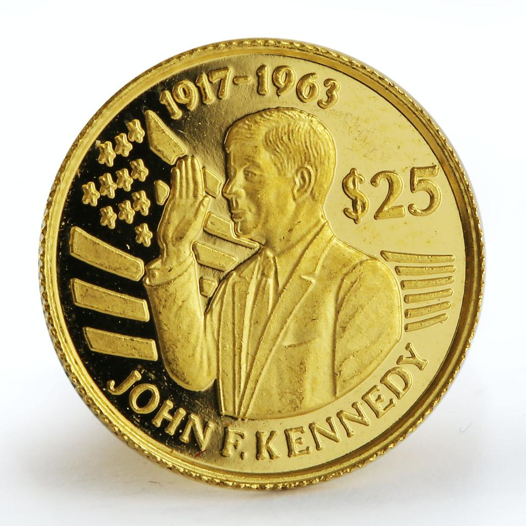 Niue 25 dollars Death of John F. Kennedy 1917-1963 President gold