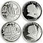 Cook Islands set 6 coins Tall Ships of 20th century silver 2008