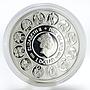 Niue 1 dollar A. Mucha Zodiac Series Gemoni colored silver coin 2011