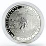 Niue 1 dollar Peter I Ships gilded silver coin 2015