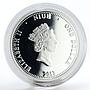 Niue 1 dollar Scented Flowers Rose colored silver coin 2013