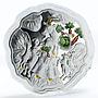 Niue 1 dollar All the Best goats cole colored silver coin 2015