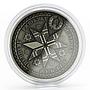 Belarus 20 rubles Bogach grain with candle silver coin 2005