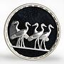 Egypt 5 pounds Five birds proof silver coin 1994