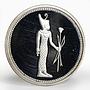 Egypt 5 pounds Standing Goddess Neith proof silver coin 1994