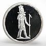 Egypt 5 pounds The God Khnoum walking right proof silver coin 1994