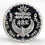 Egypt 5 pounds Ancient ruins proof silver coin 1994