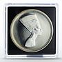 Egypt 5 pounds Bust of Nefertiti right proof silver coin 1994