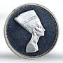 Egypt 5 pounds Bust of Nefertiti right proof silver coin 1994