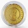 Kuwait 5 dinars 10th Anniversary of Sheikh Sabah goldplated silver coin 2016
