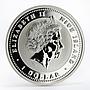Niue 1 dollar Year of the Rat colored proof silver coin 2008