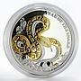 Togo 1000 francs Year of the Snake proof gilded silver coin 2013