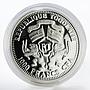 Togo 1000 francs Year of the Snake proof gilded silver coin 2013