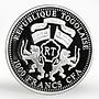 Togo 1000 francs Year of the Snake proof gilded silver coin 2013