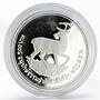 Thailand 100 bath Wildlife Deer proof silver coin 1974