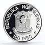 Philippines 100 piso 75th Anniversary of University silver coin 1983