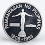 Philippines 100 piso 75th Anniversary of University silver coin 1983