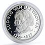 Paraguay 150 guaranies Ludwig van Beethoven composer proof silver coin 1974