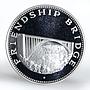 Paraguay 150 guaranies Friendship Bridge proof silver coin 1975