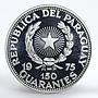 Paraguay 150 guaranies Friendship Bridge proof silver coin 1975