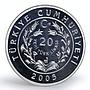 Turkey 20 lira Kangal Dog animal proof silver coin 2005