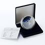 Mongolia 500 togrog Soviet Space Exploration Mir colored silver coin 2007
